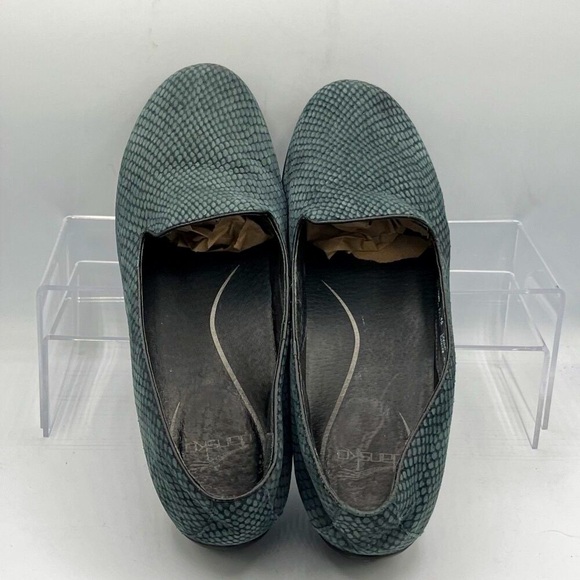 Dansko Olivia Green Snakeskin Leather Comfort Loafers Shoes EU 40 US 9.5-10 - Picture 4 of 9